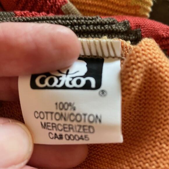 Tundra Crew Neck Sweater Color Block Argyle 100% Cotton Relaxed Men's Medium - Picture 8 of 11